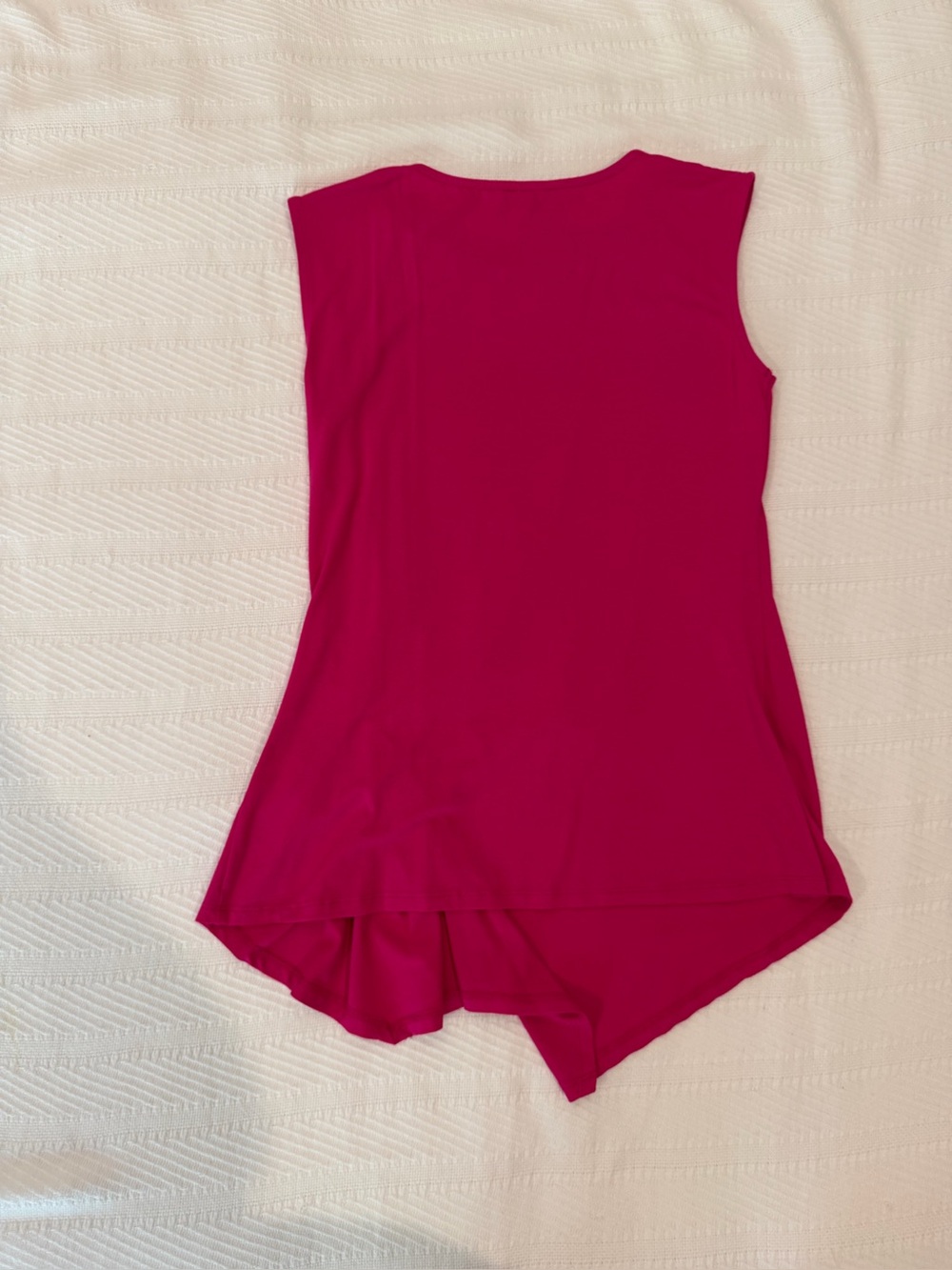 Vince Camuto Magenta Pink Asymmetric Drape Knot Sleeveless Top - Picture 6 of 6